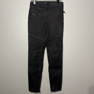 Aritzia Talula Women's Black Ankle Zip Moto Skinny Jeans Size 0